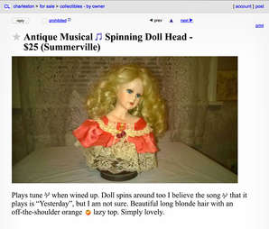 haunted doll for sale craigslist